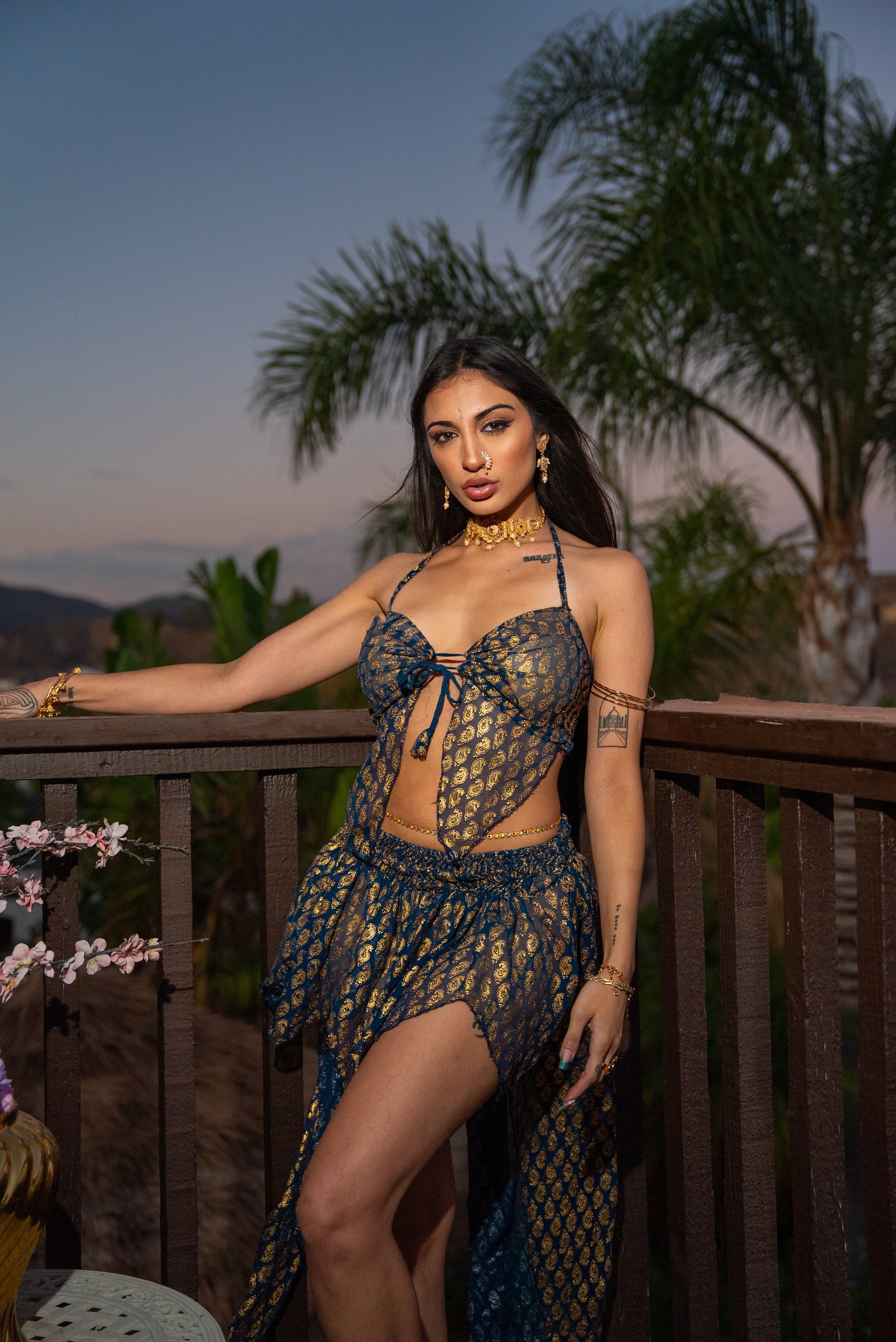 Golden moonlight butterfly set