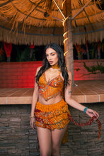Load image into Gallery viewer, Saffron sundari ruffle mini skirt set
