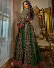 Load image into Gallery viewer, Emerald Divinity Anarkali Jacket Dress
