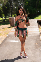Load image into Gallery viewer, Emerald Goddess Lotus mini skirt Set
