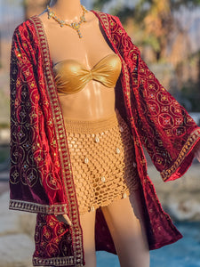 Ruby Excellence Velvet Kimono