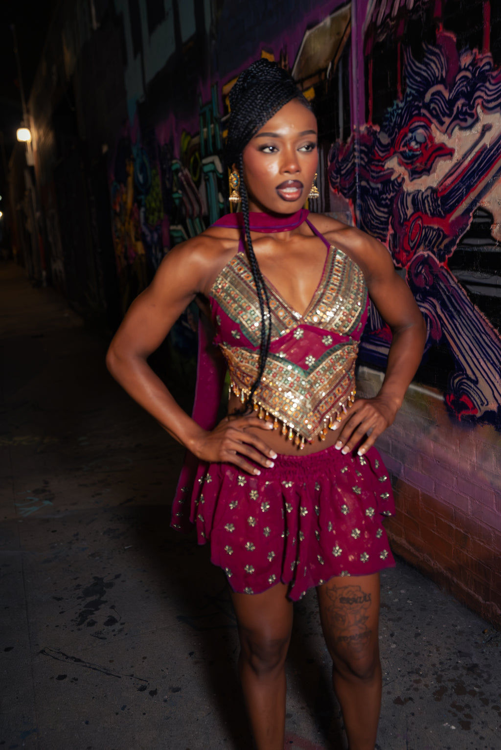 Divinity Rose Lotus Mini Skirt Set