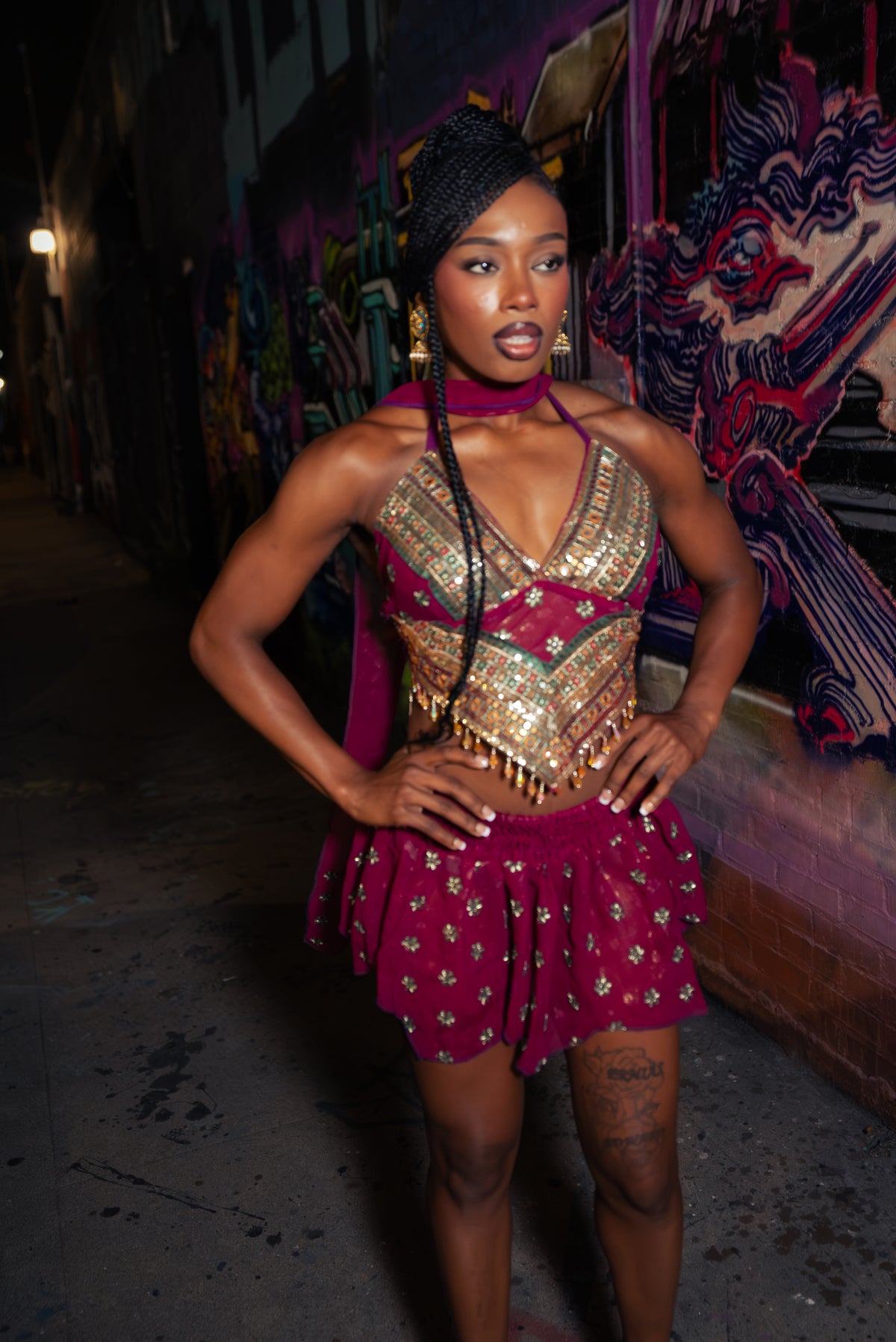 Divinity Rose Lotus Mini Skirt Set