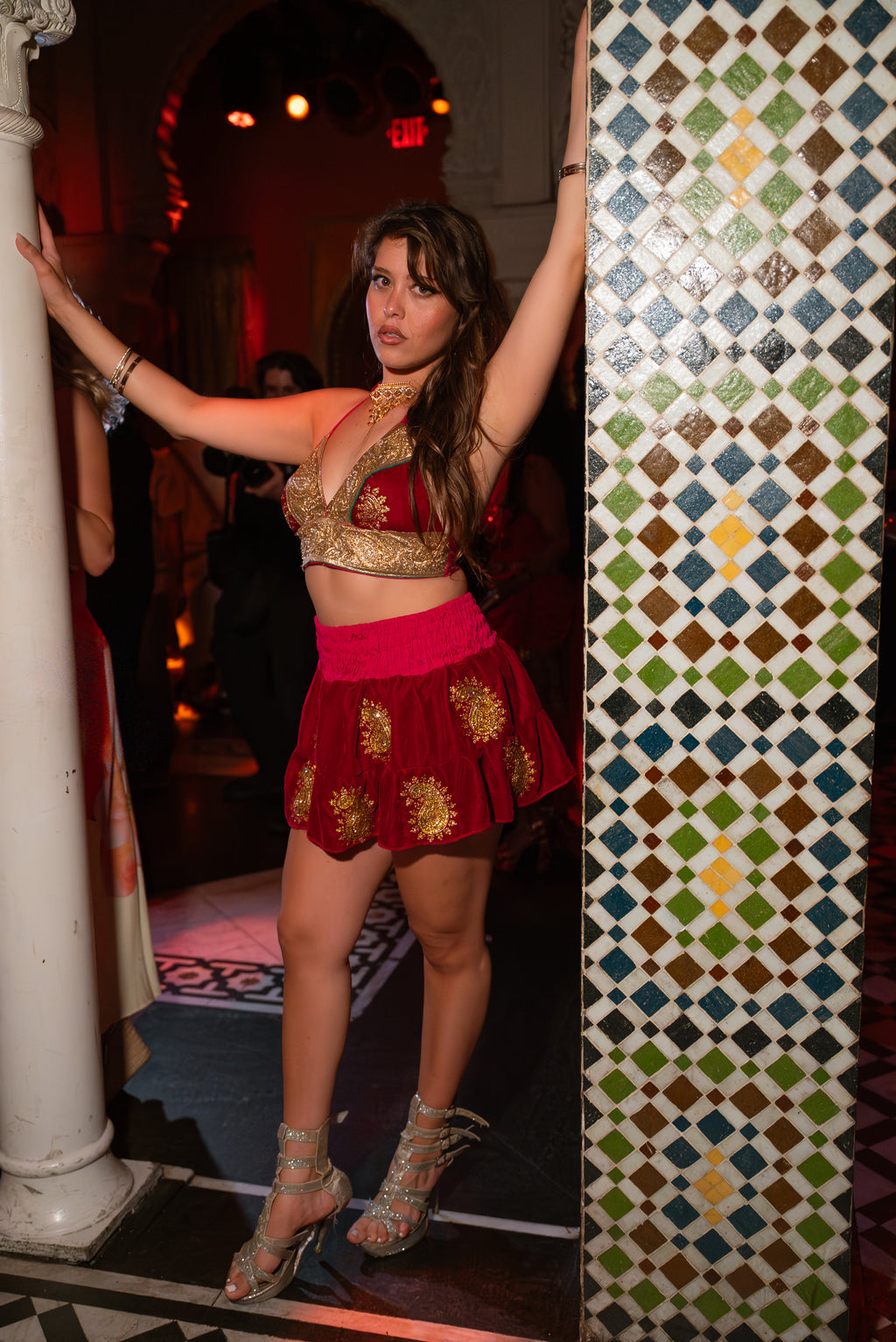 Golden Ruby Mini Gehr Skirt Set