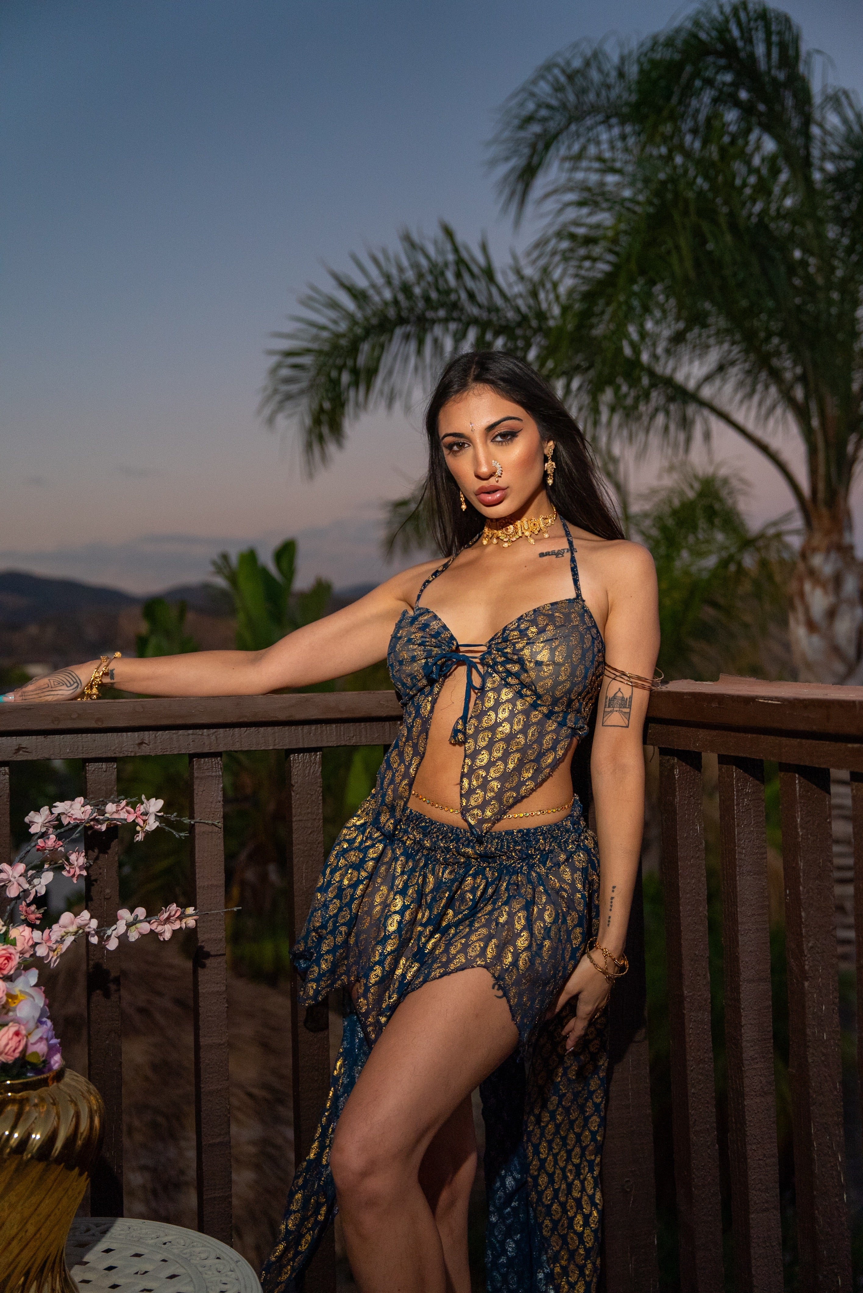 Golden moonlight butterfly set