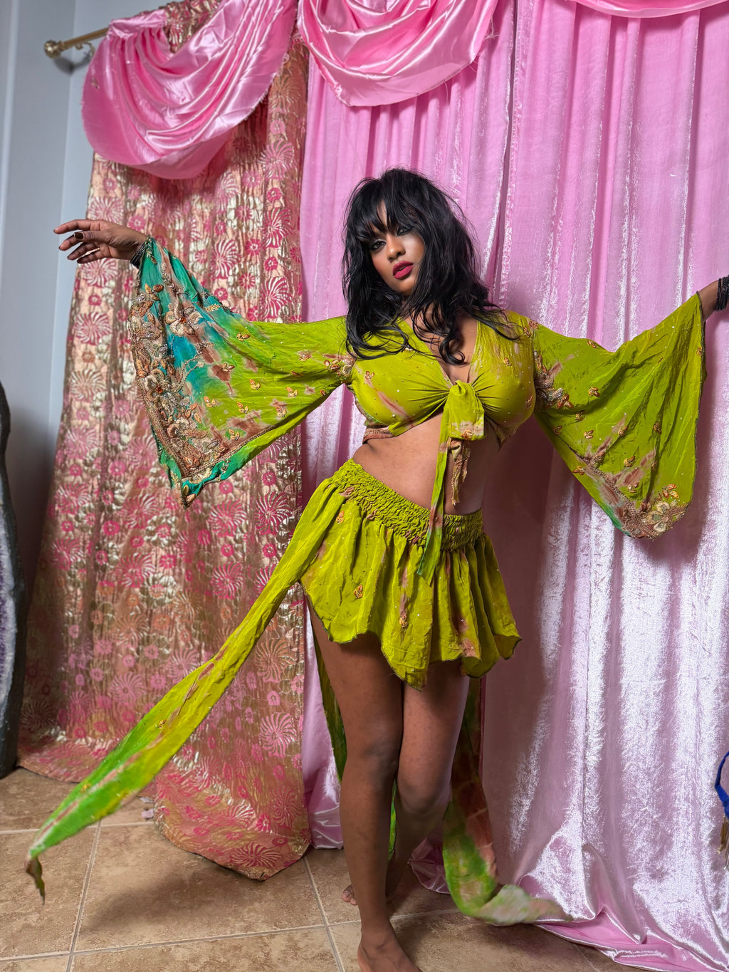 tie dye forest butterfly set