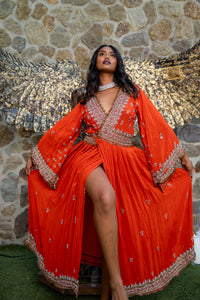 Fire Diamonds Anarkali Jacket Dress