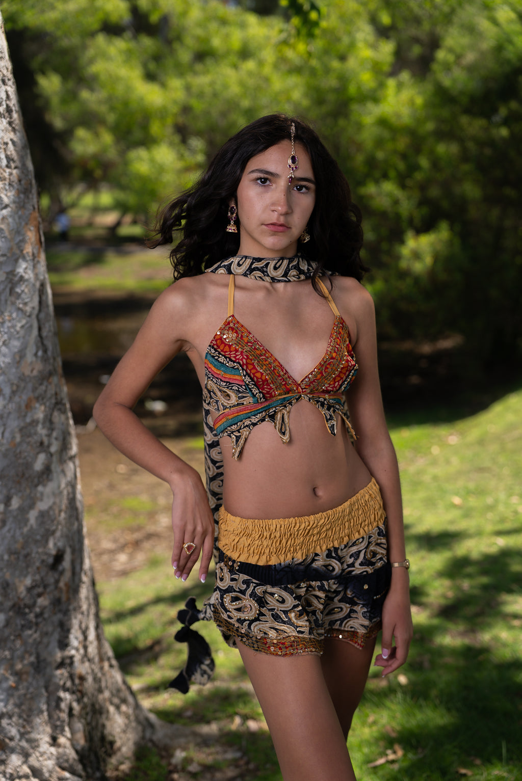 Bohemian rainbow Shakti set