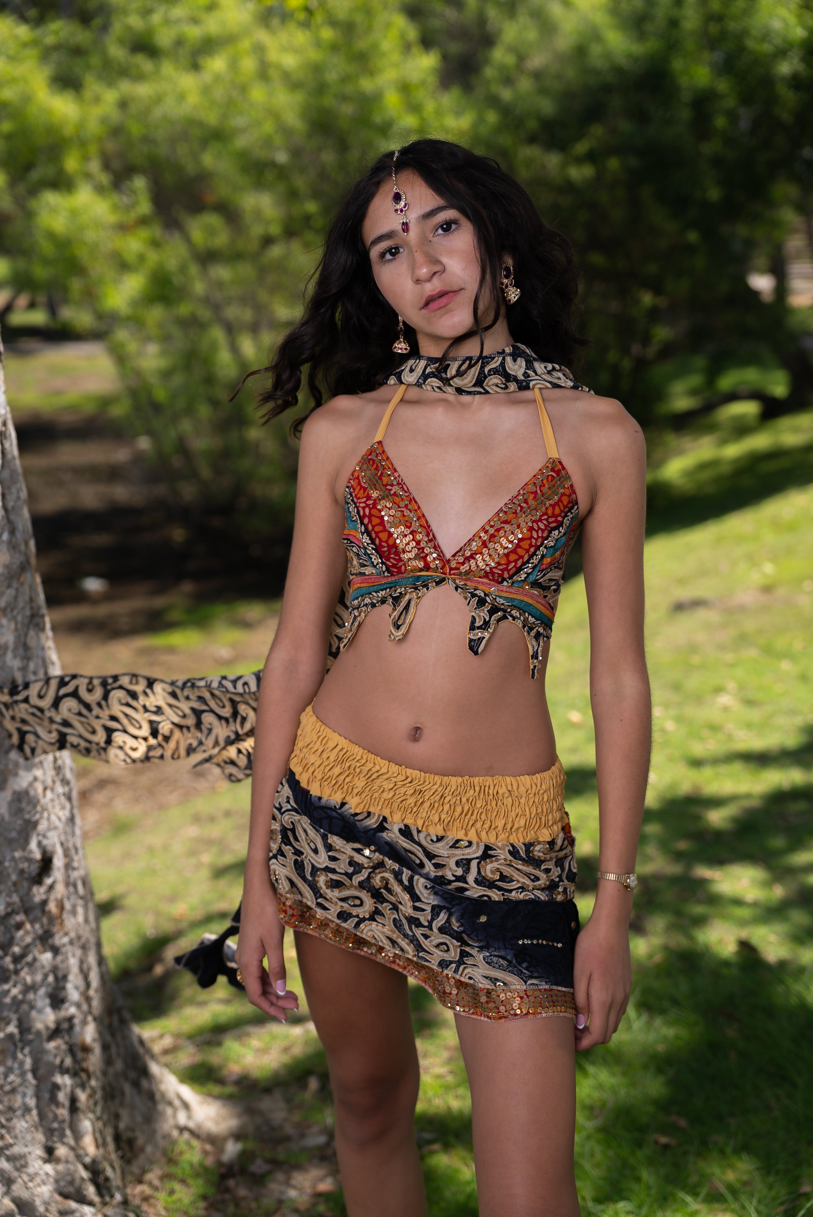 Bohemian rainbow Shakti set