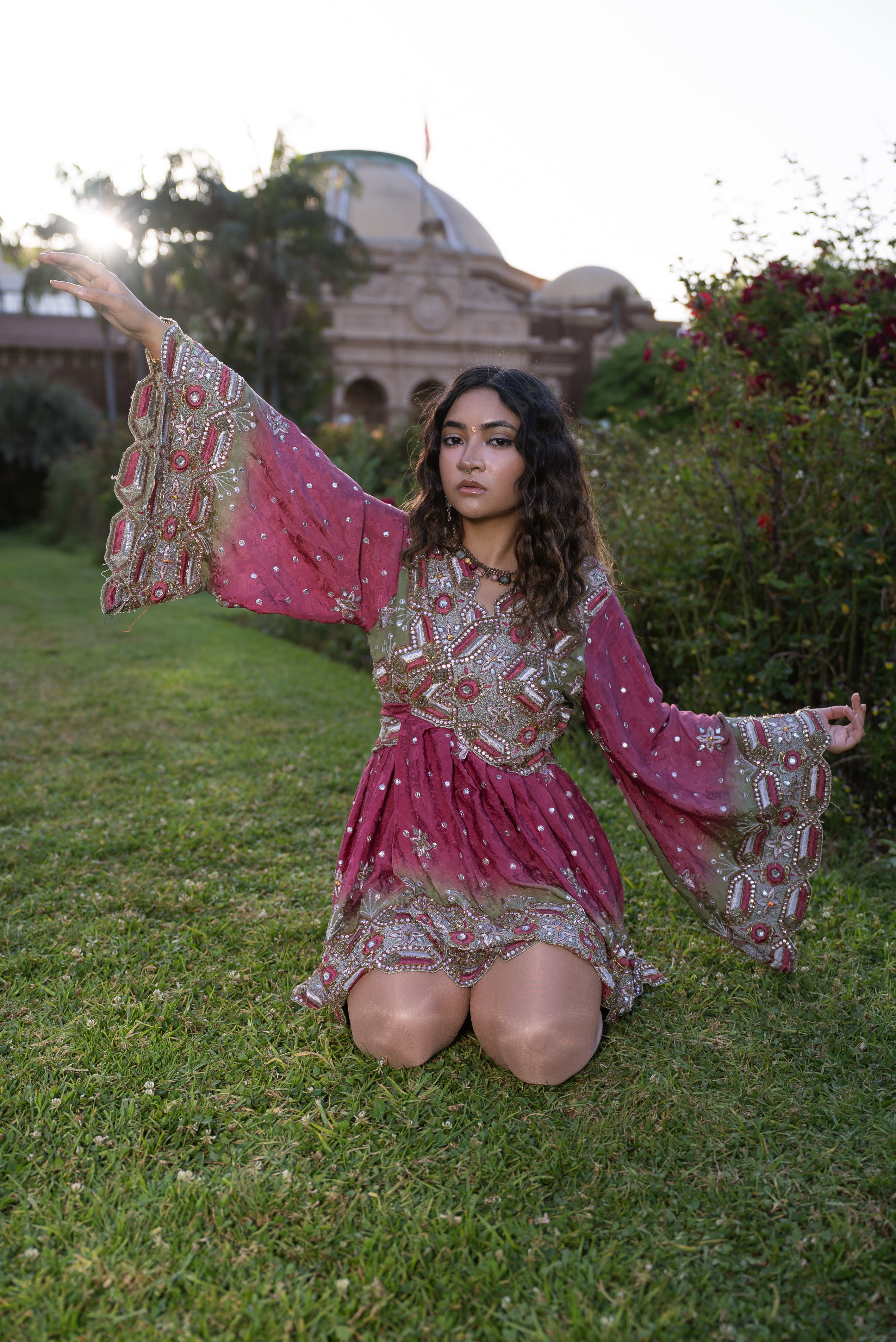 Rose Kulfi Babydoll Dress