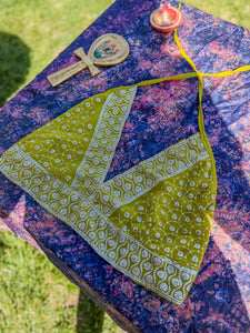 Peridot princess halter top