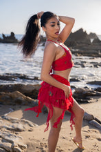 Load image into Gallery viewer, Fire Lotus Ruffle Mini Skirt Set
