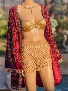 Ruby Excellence Velvet Kimono