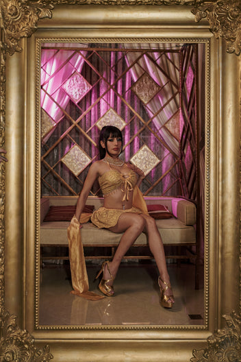 Golden Goddess Lotus Mini Skirt Set