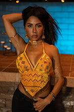 Load image into Gallery viewer, Sun Goddess Yellow Venus Sequin Top
