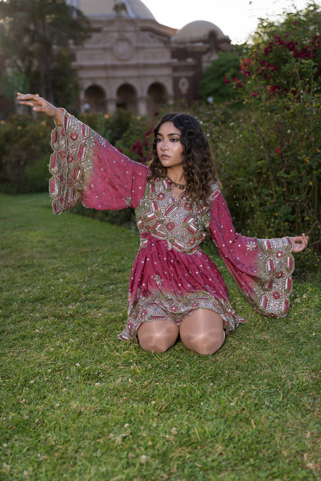 Rose Kulfi Babydoll Dress