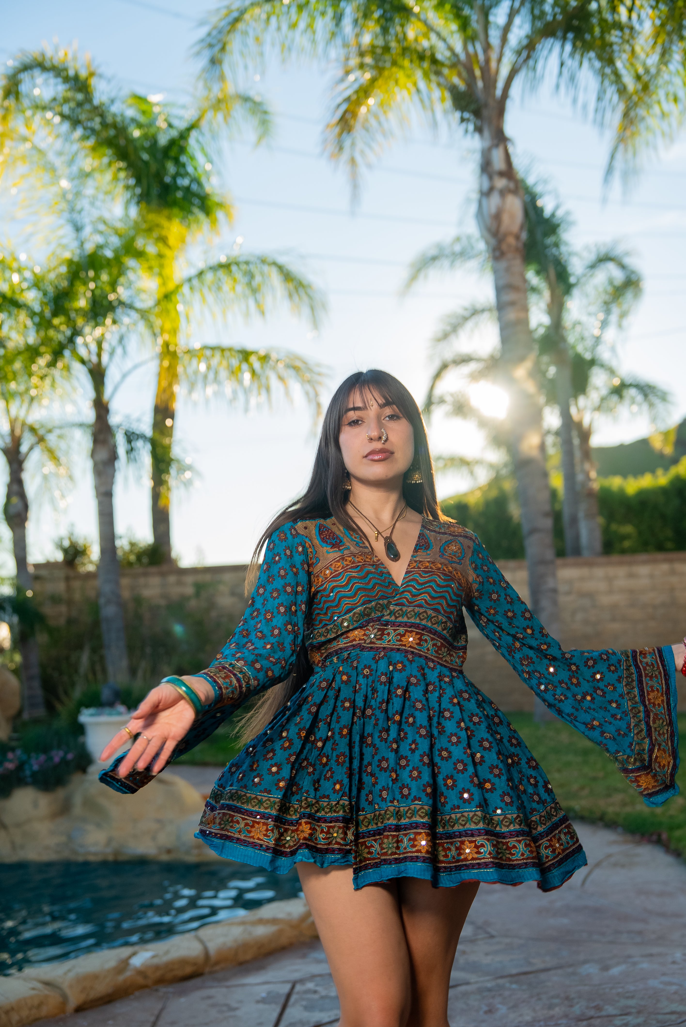 Aztec Azula Mini Babydoll Dress