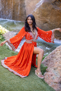Fire Diamonds Anarkali Jacket Dress