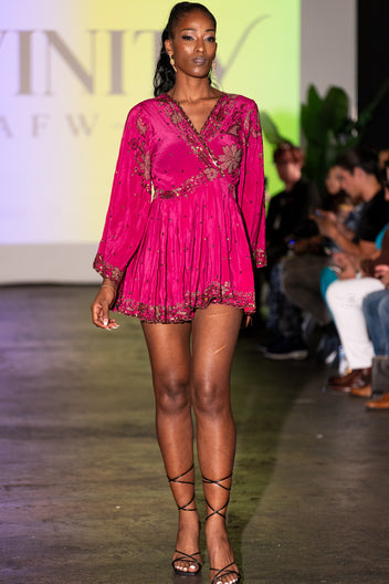 Rose Gold Rea Babydoll Dress