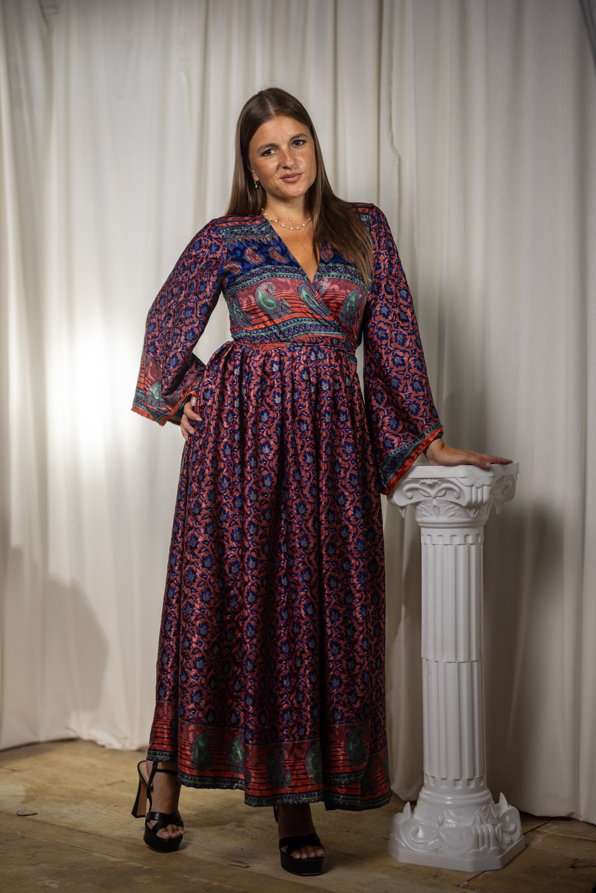 Bohemian Peacock Anarkali Dress