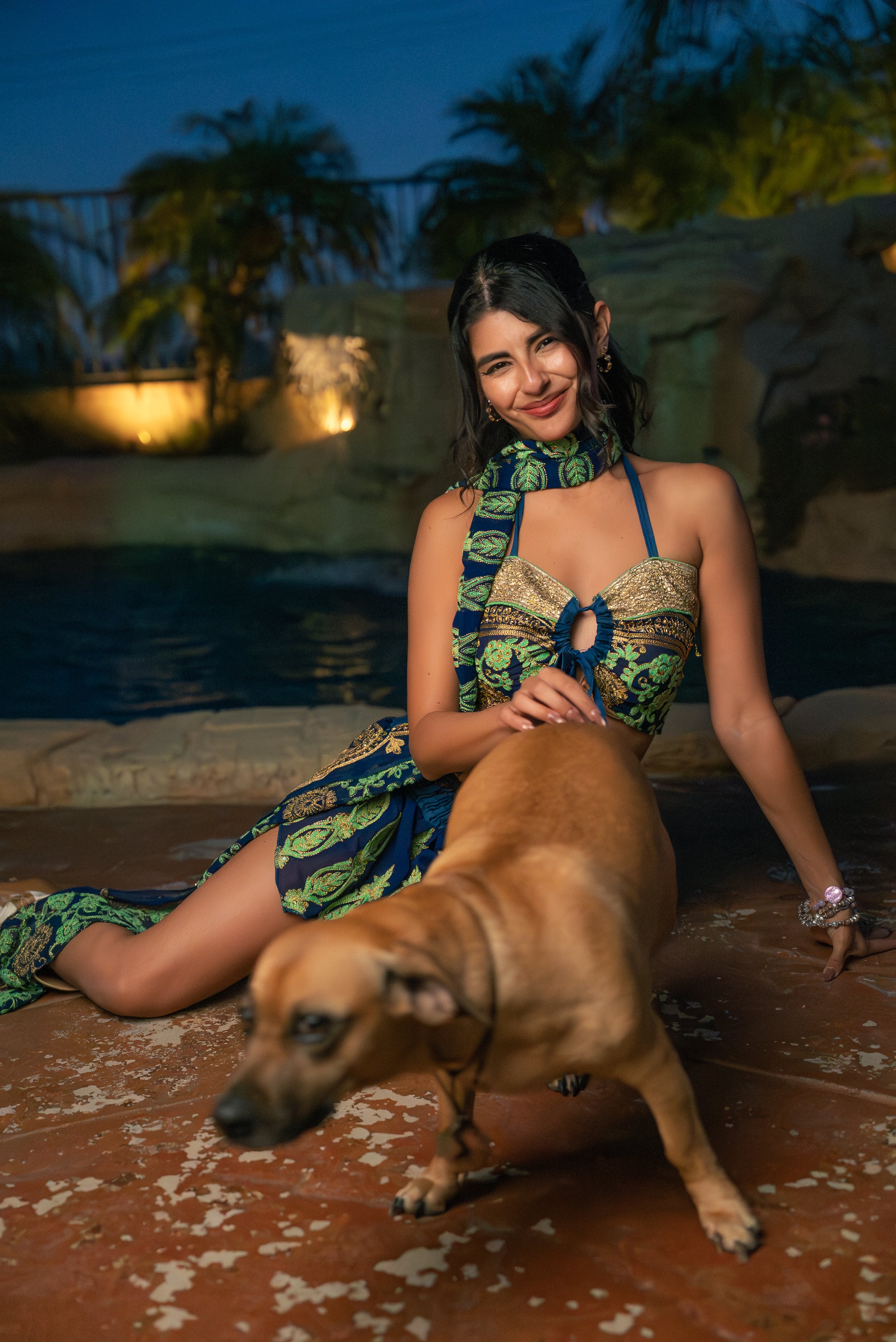 Mystic fairy lotus mini skirt set