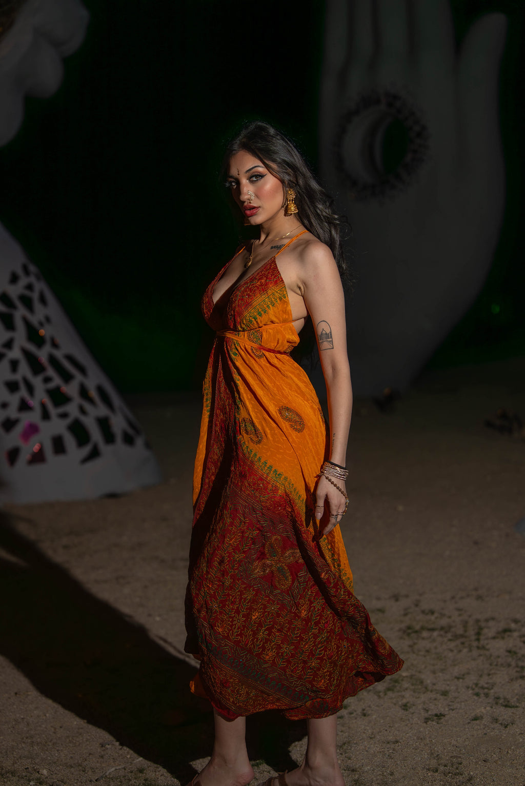 Bohemian Tie Dye Fire Magic Dress