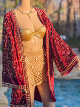 Load image into Gallery viewer, Ruby Excellence Velvet Kimono
