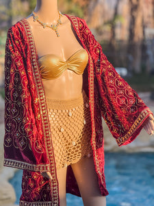 Ruby Excellence Velvet Kimono