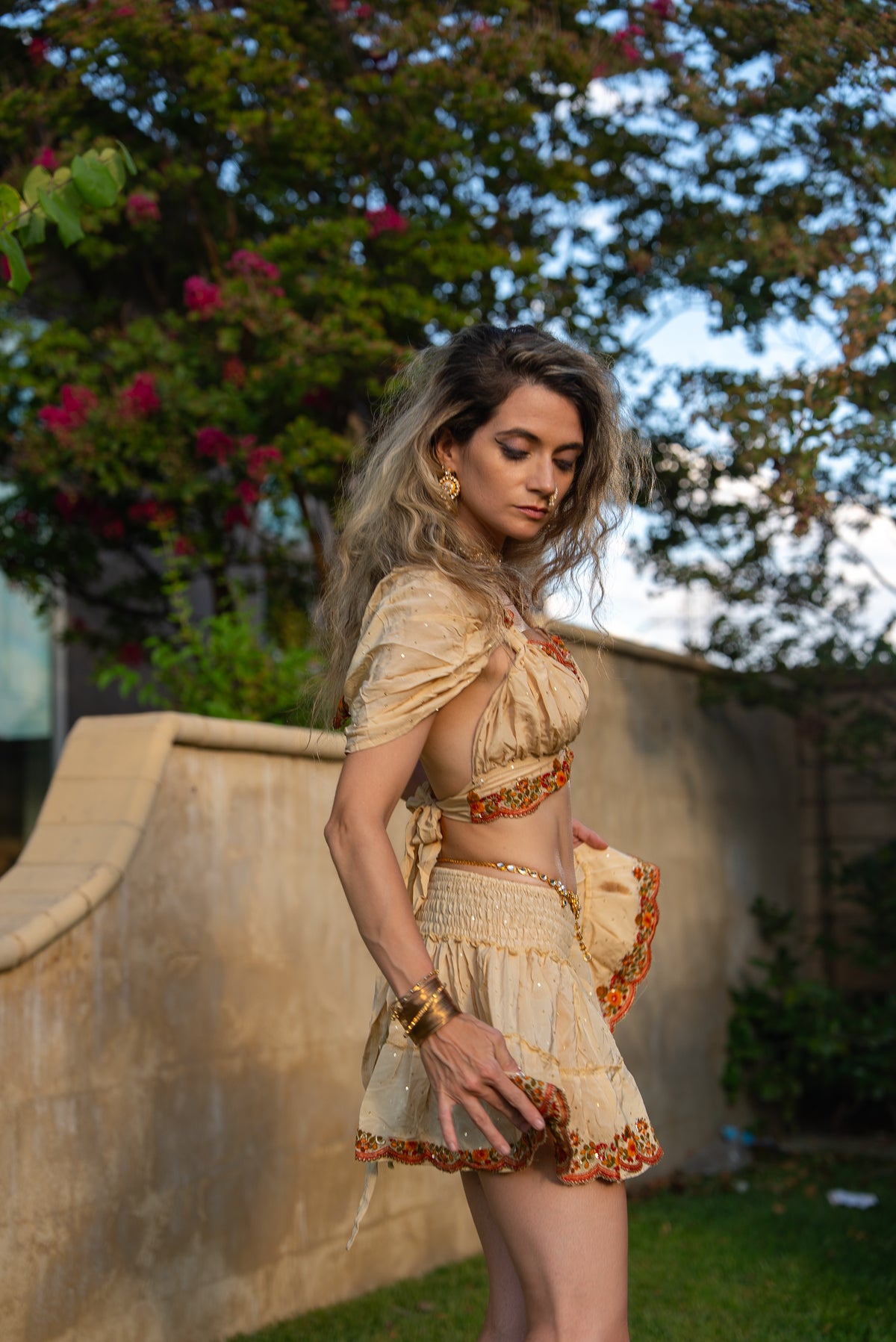 Sahara Rose Micro Mini Gehr Skirt Set