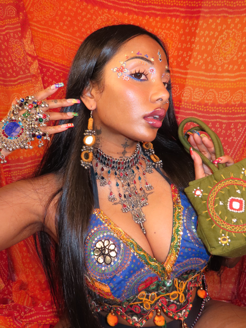 Navratri lotus halter top
