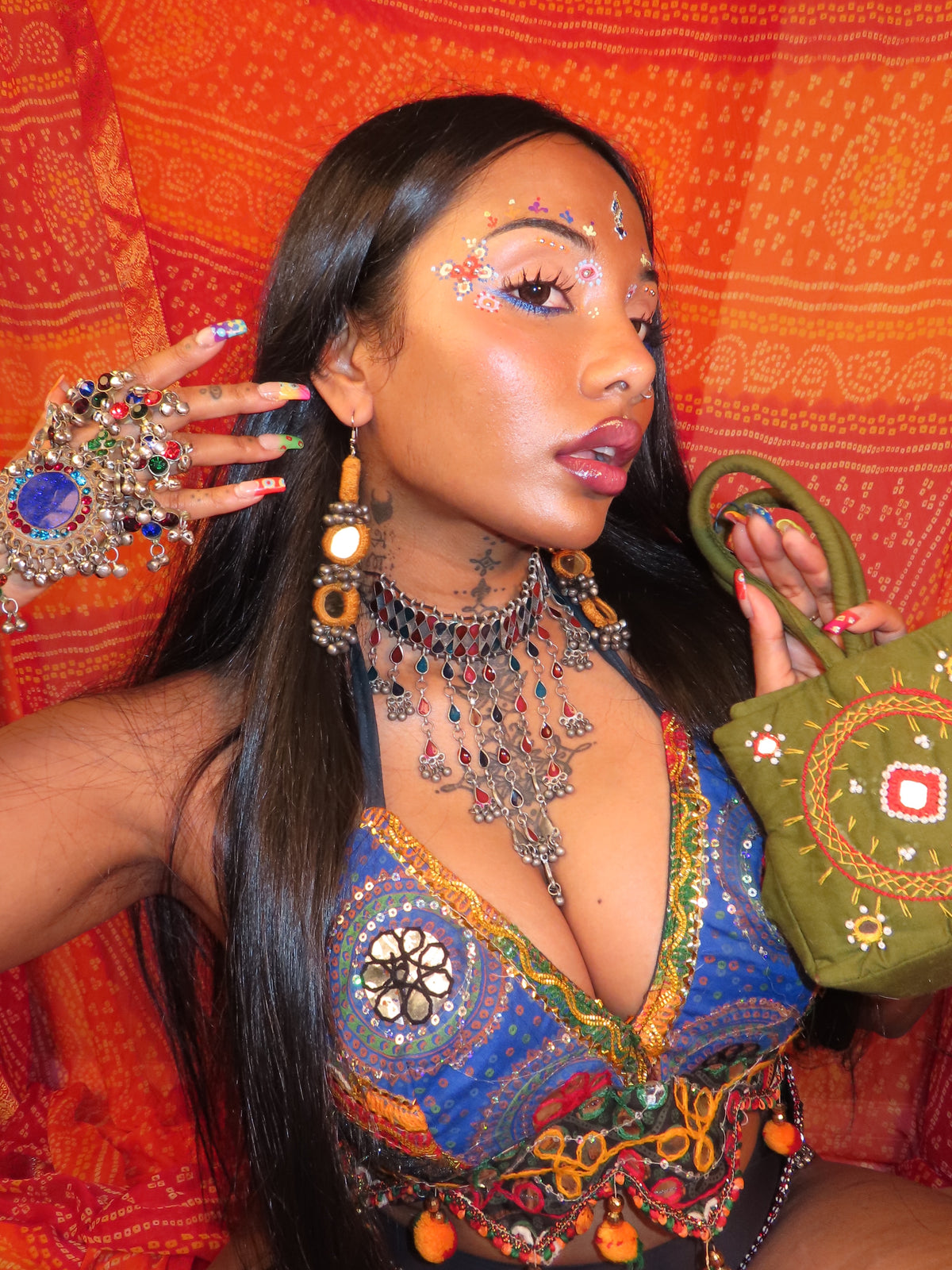 Navratri lotus halter top