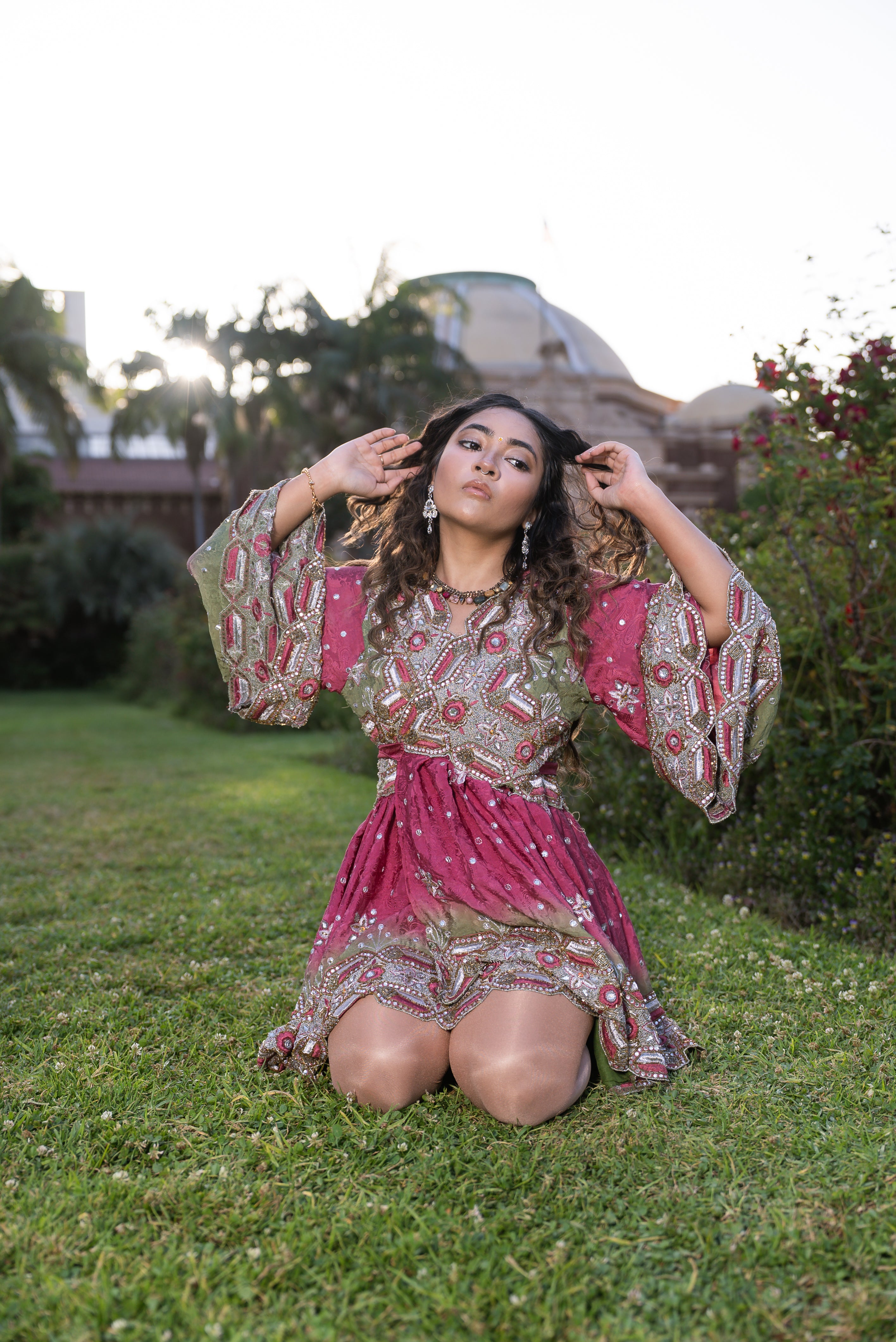 Rose Kulfi Babydoll Dress