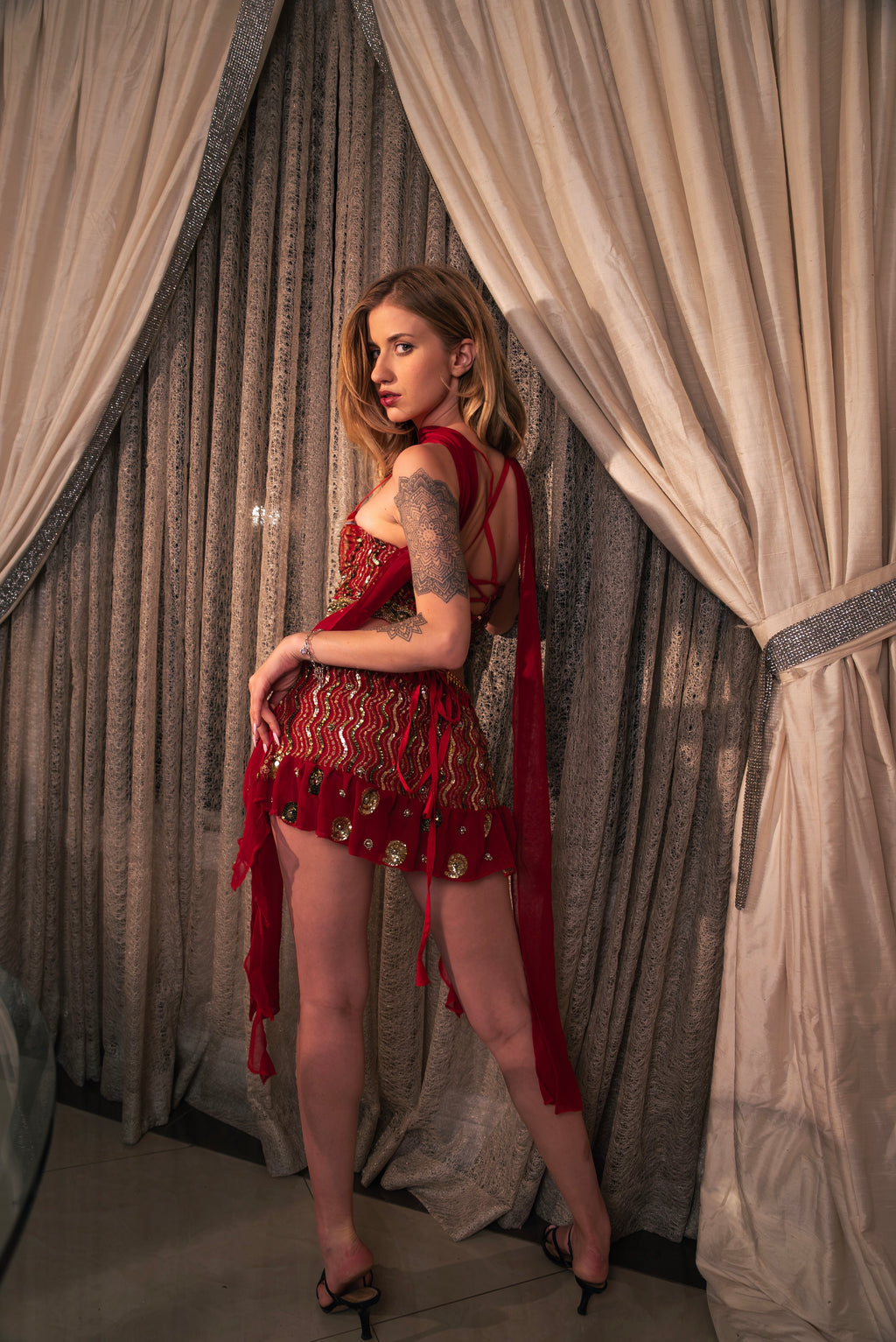 Heart Fire Shakti Mini Skirt Set