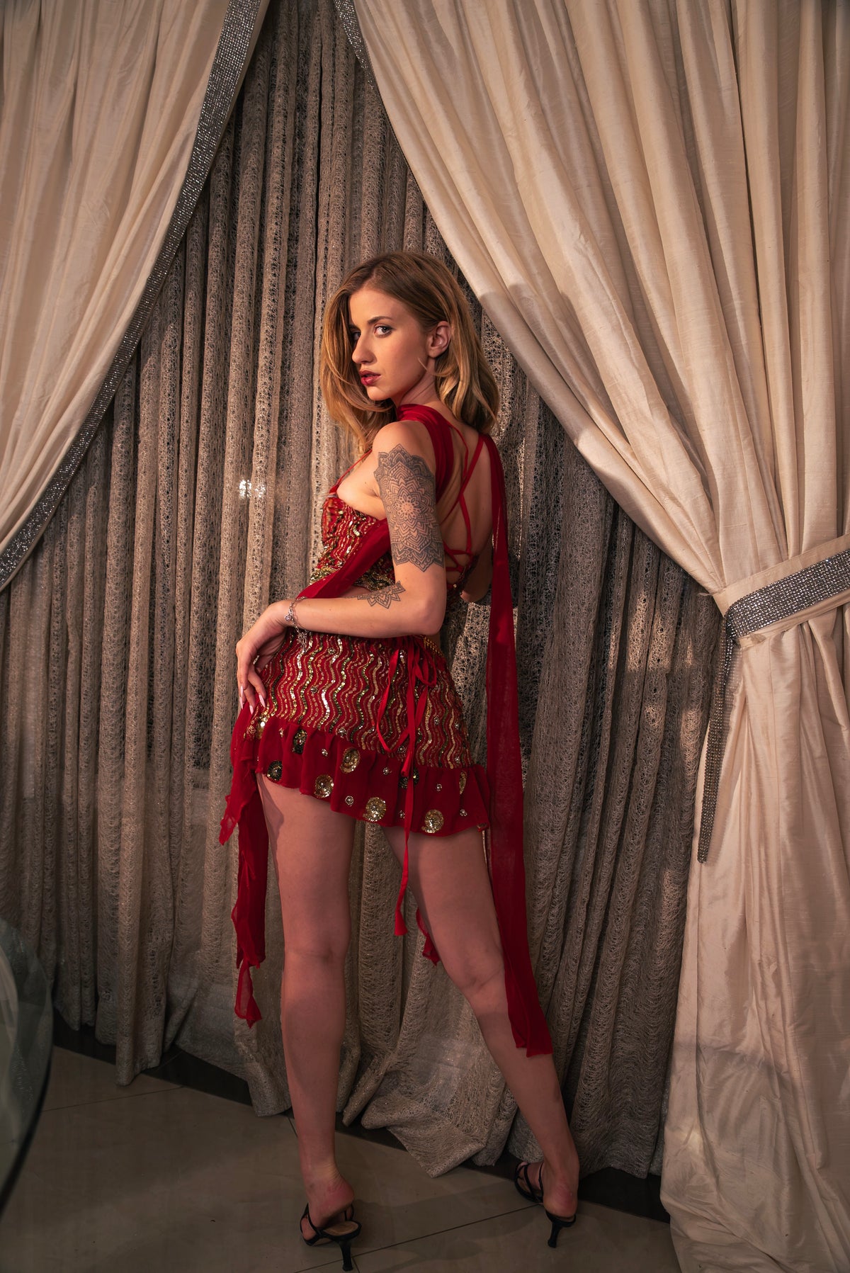 Heart Fire Shakti Mini Skirt Set