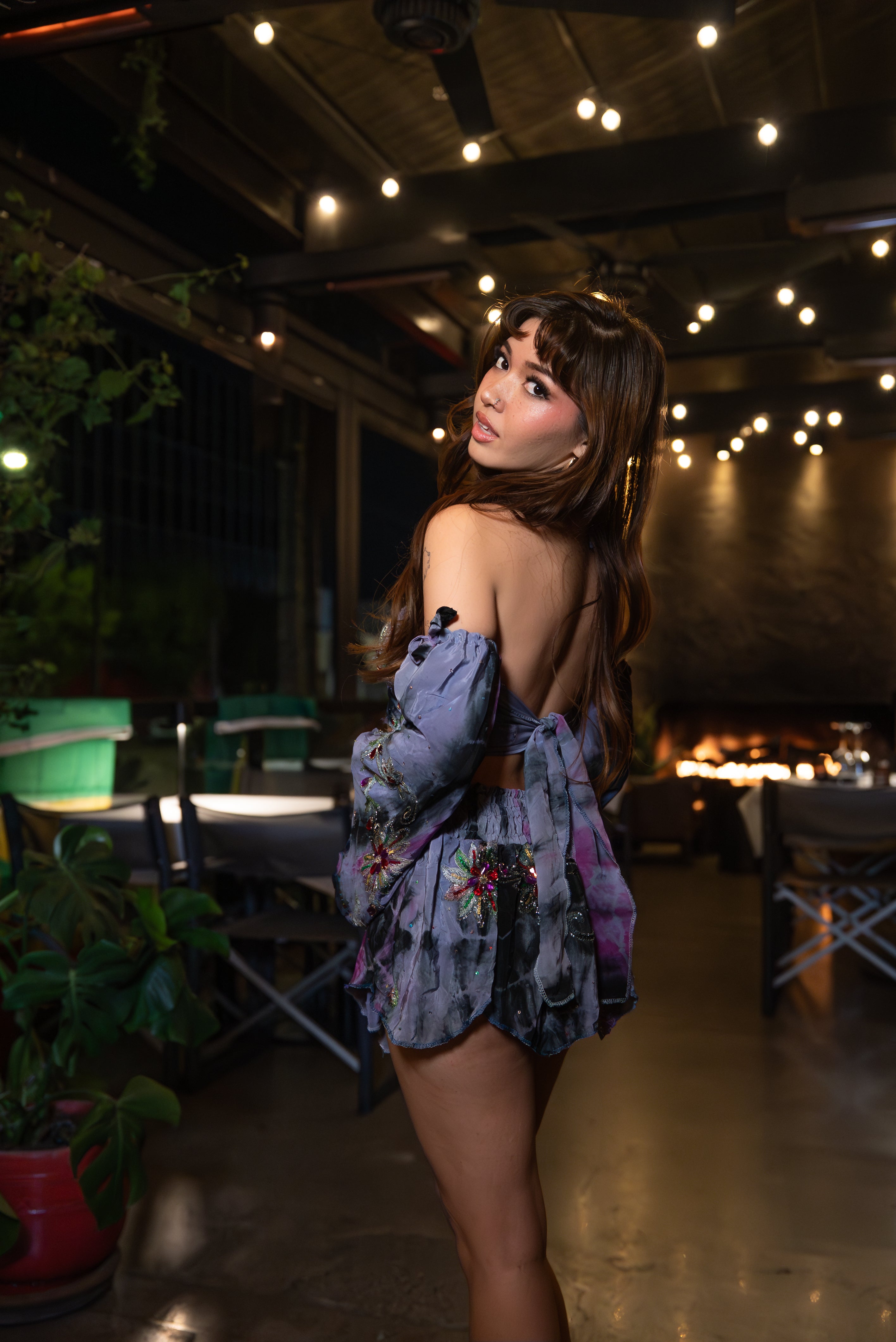 Cosmic Princess Lotus Mini Skirt Set