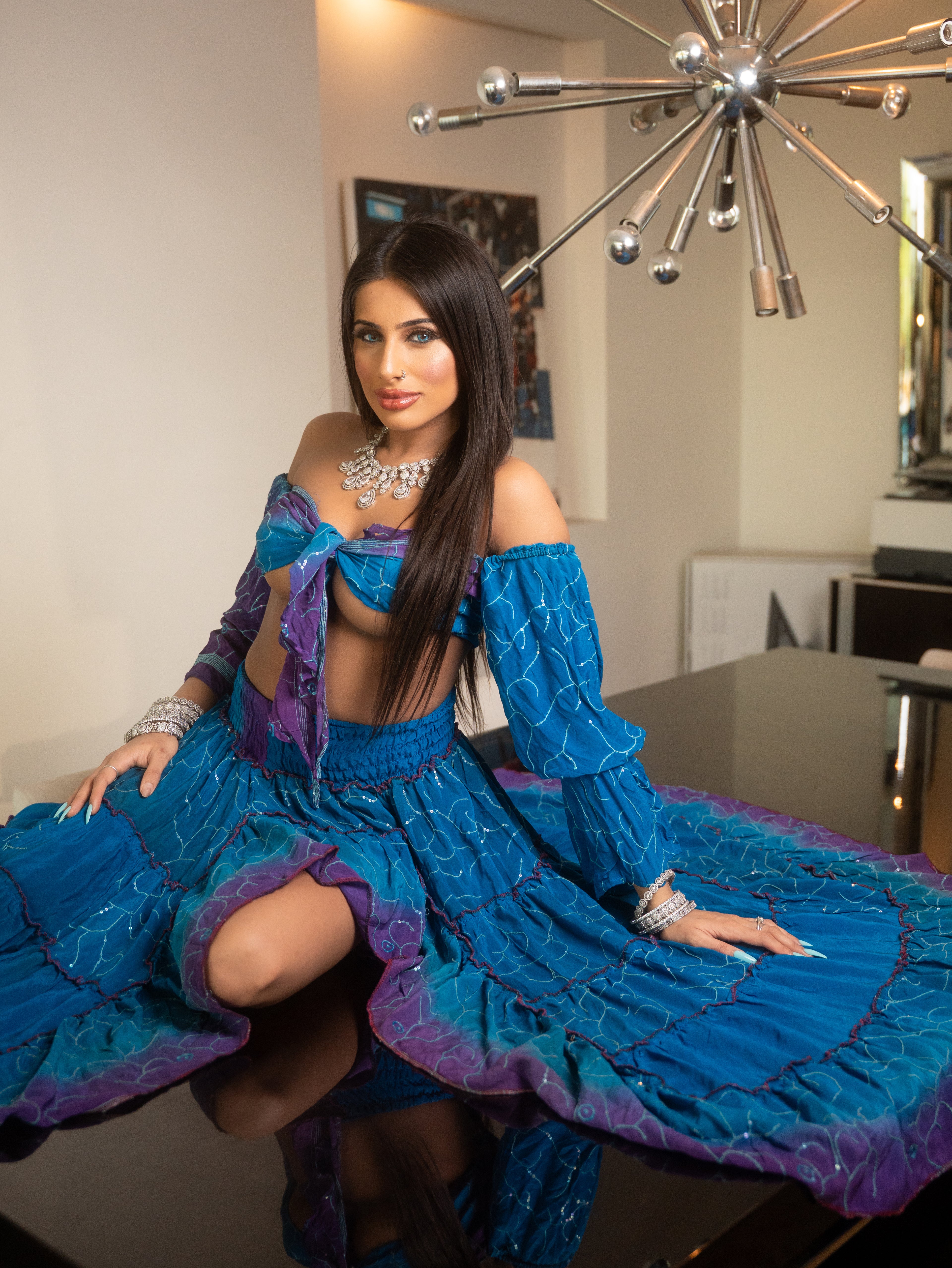 Blue Lotus Bollywood Set