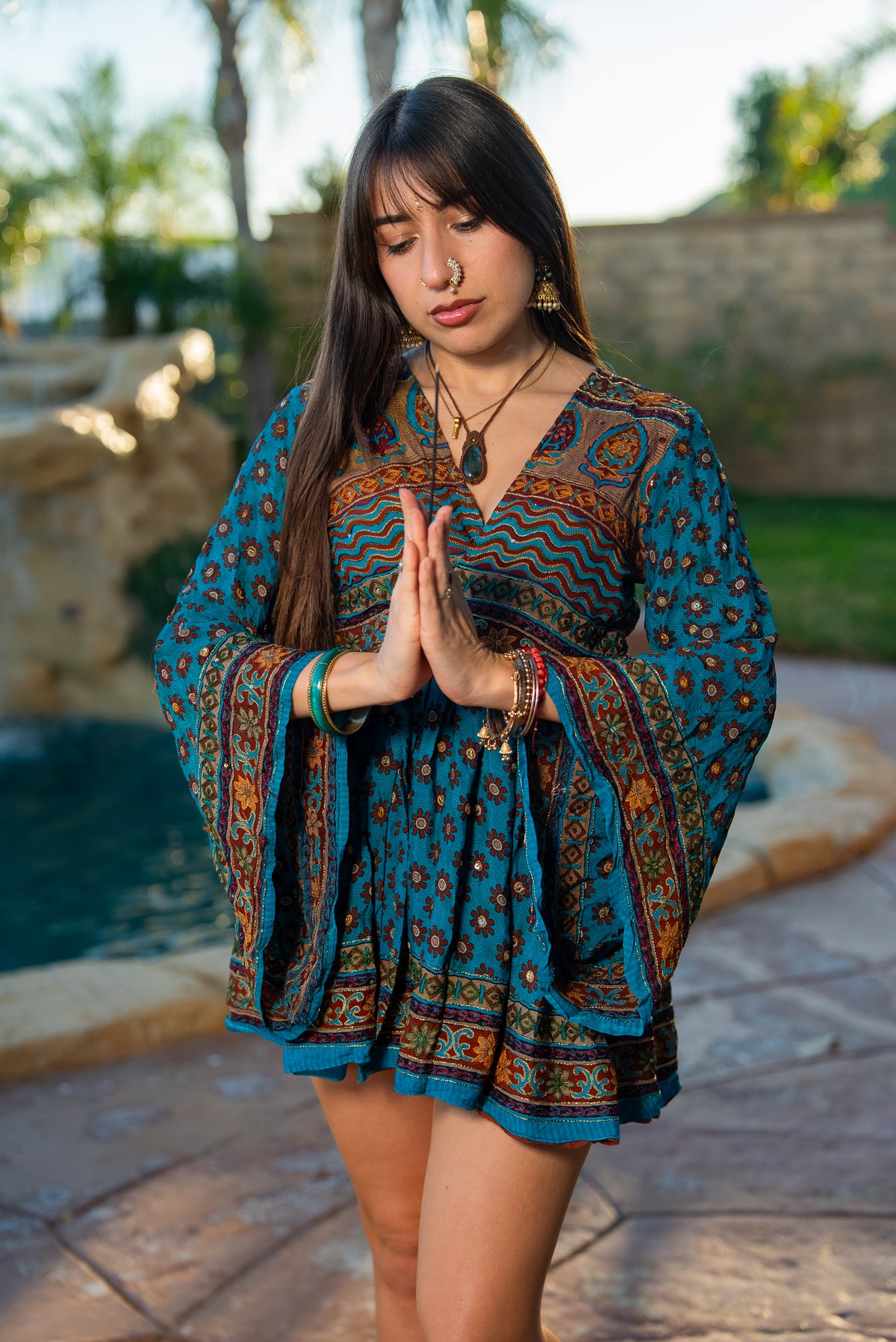 Aztec Azula Mini Babydoll Dress