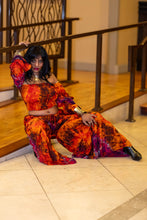 Load image into Gallery viewer, Passionfruit Fire Sharara Pants Set
