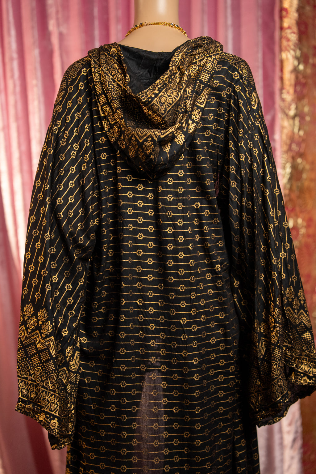 Black Lotus Kimono with hood