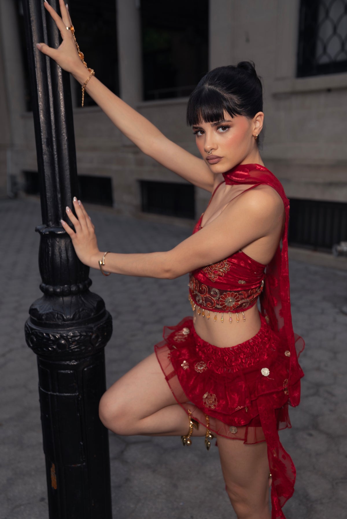 Ruby Road Ruffle Mini Skirt Set