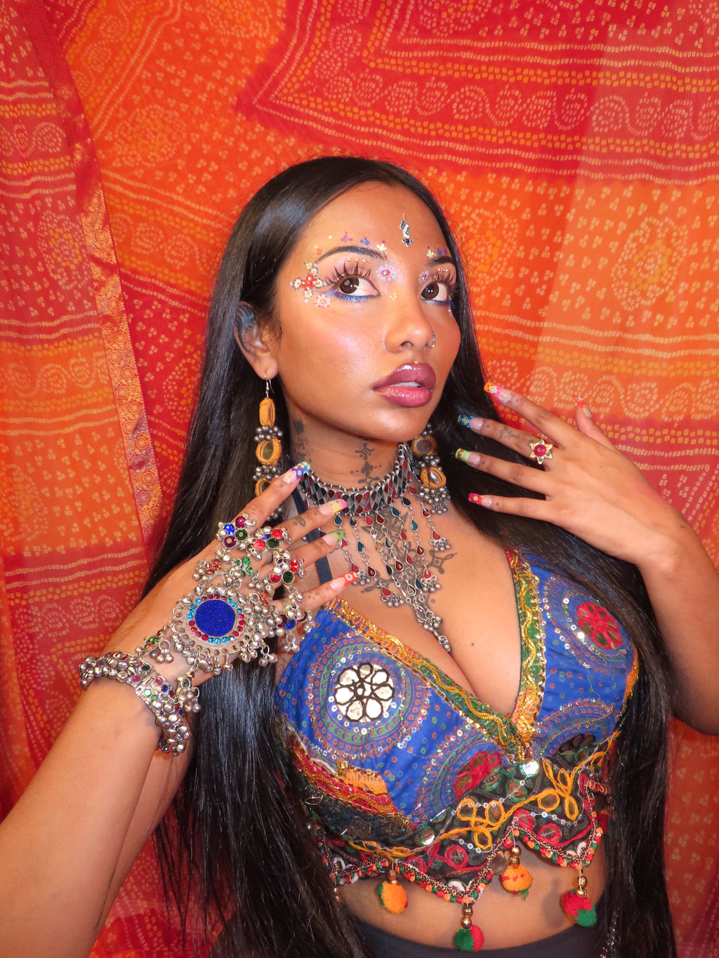Navratri lotus halter top