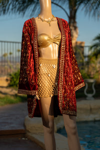 Ruby Excellence Velvet Kimono