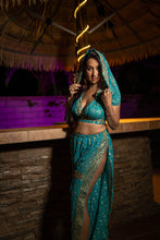 Load image into Gallery viewer, Turquoise gold Jasmine Set

