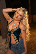 Load image into Gallery viewer, Midnight Blue Pixie Top
