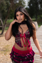 Load image into Gallery viewer, Purple Cosmos ruffle Skirt Set
