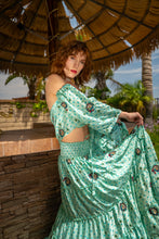 Load image into Gallery viewer, Baby Blue Bandhani Bollywood Set
