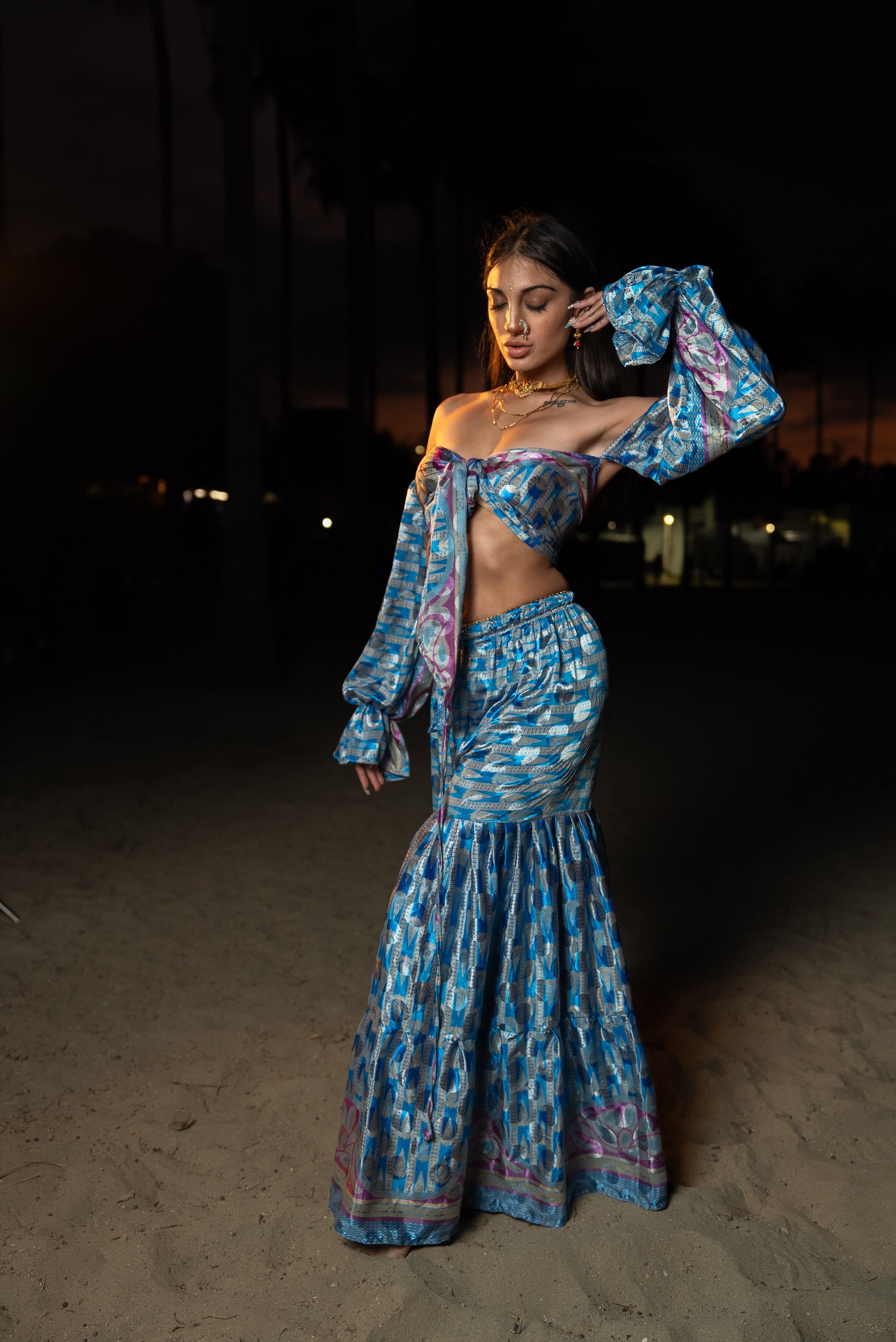 Mermaid princess sharara pants set