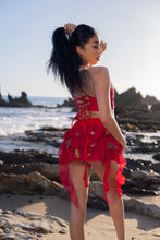 Load image into Gallery viewer, Fire Lotus Ruffle Mini Skirt Set
