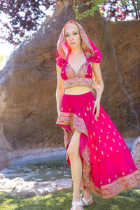 Pink Lotus Bollywood Set