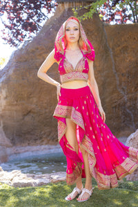 Pink Lotus Bollywood Set